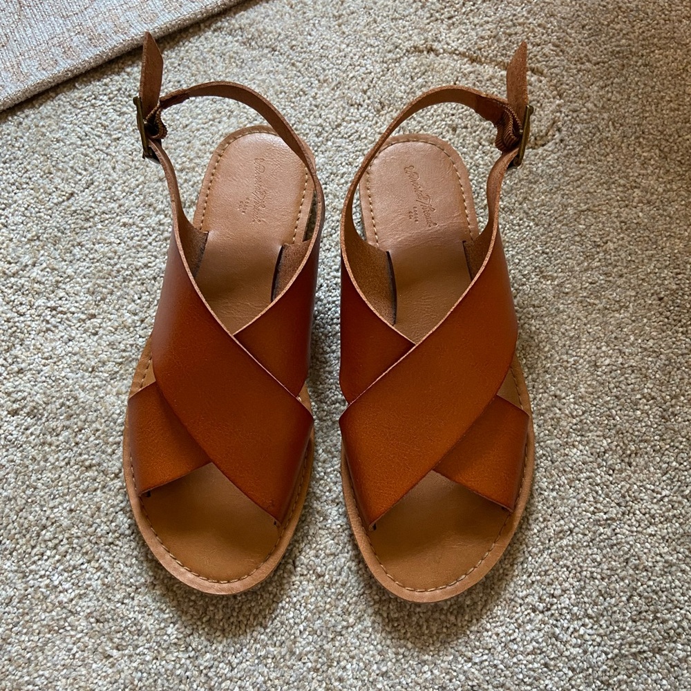 Women's Tan Leather Sandals